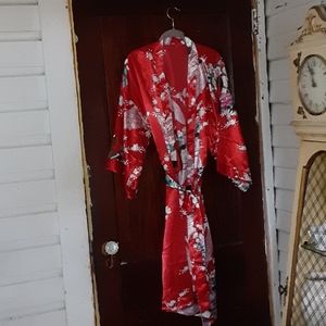 Oriental peacock robe  3/4 length sz large